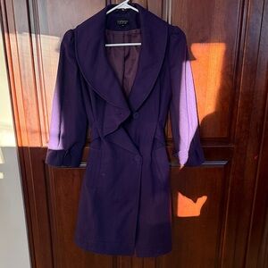 Topshop Rich Purple Trench Coat
